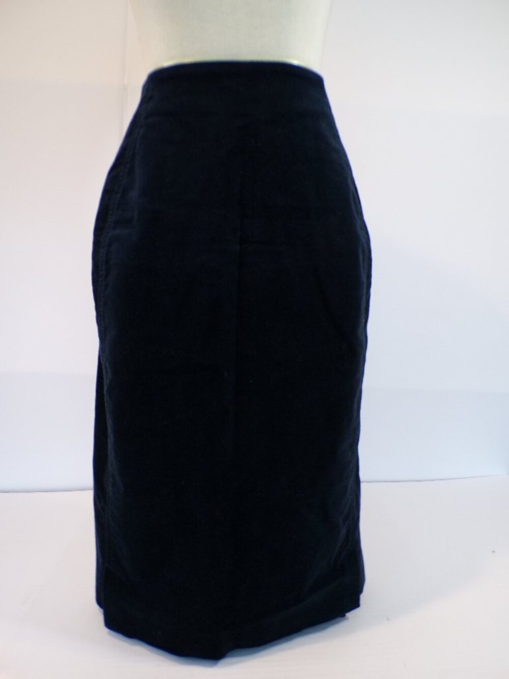Pure Collection Navy Blue Cotton Velvet Skirt NWT Womens Size 6